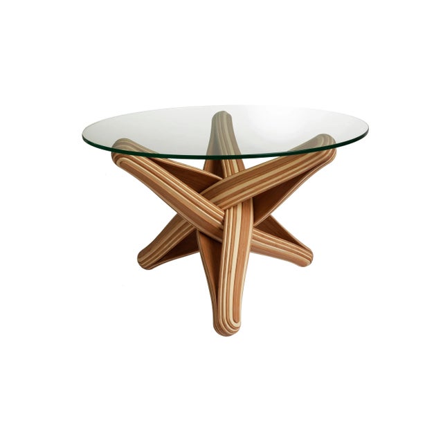 Lock C Sculptural Caramel and Naturel Bamboo Coffee Table by Jan Paul For Sale - Image 13 of 18