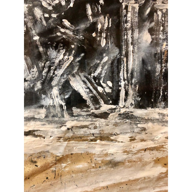 Konstantin Kakanias, Contemporary Gouache Painting Earthquake III, Greek Ruins, Monuments of Greece, c.1992 For Sale In Miami - Image 6 of 7