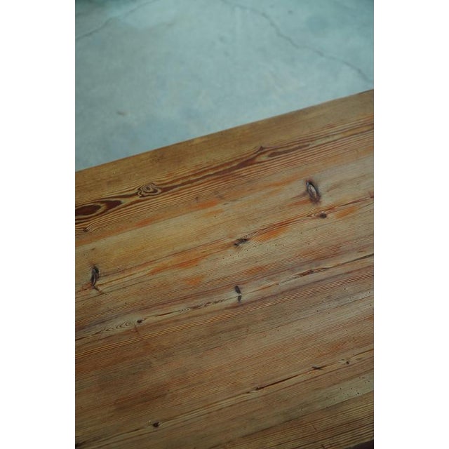 Scandinavian Rustic Farmhouse Dining Table in Red Painted Pine, Sweden, 1920s For Sale - Image 9 of 17
