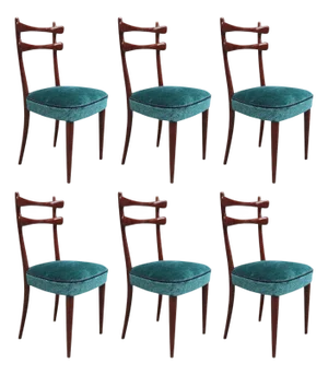Set of Six Italian Mid-Century Dining Chairs