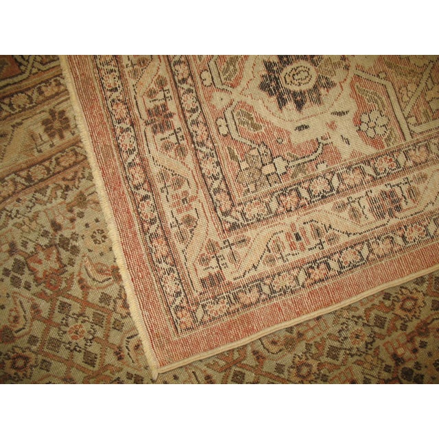Large Brown Antique Persian Tabriz Rug For Sale In New York - Image 6 of 6