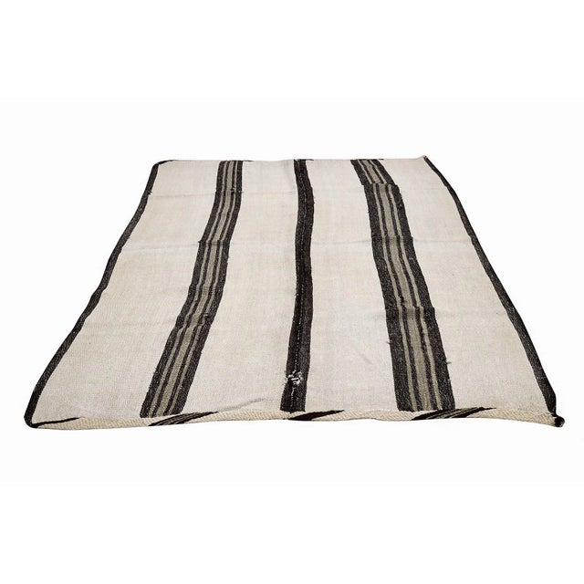 Handwoven vintage hemp kilim rug from Yozgat region of Turkey. Approximately 45-55 years old. In very good condition.