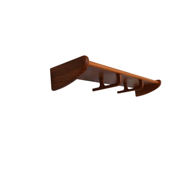 Danish Hat Rack in Teak with Shelf and Hooks, 1960s For Sale - Image 11 of 11