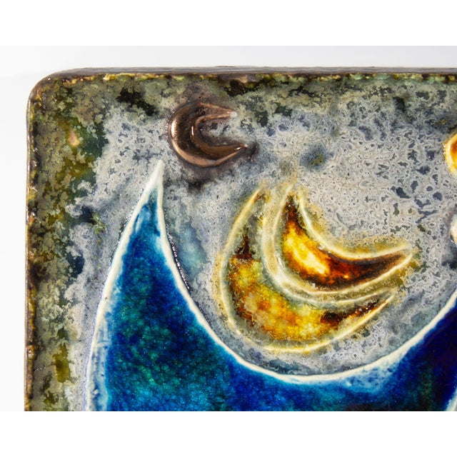Mid 20th Century German Ceramic Wall Tile Plaque by Helmut Friedrich Schäffenacker For Sale - Image 5 of 7