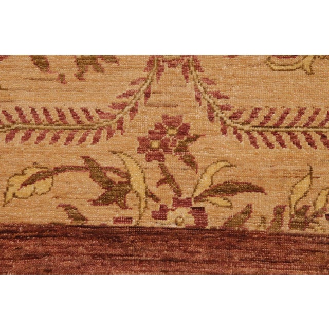 Textile Classic Ziegler Tan Brown Hand-Knotted Wool Rug - 9'0'' X 12'4'' For Sale - Image 7 of 8