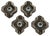 Fat Lava Brown & Beige Ceramic Wall Lights from Pan Ceramics, Germany, 1970s, Set of 4 For Sale
