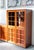 Modular Corner Cabinet in Cherrywood with Glass and Carved Doors with Fox Hunt Design, 1970s, Set of 4, in Flawless...