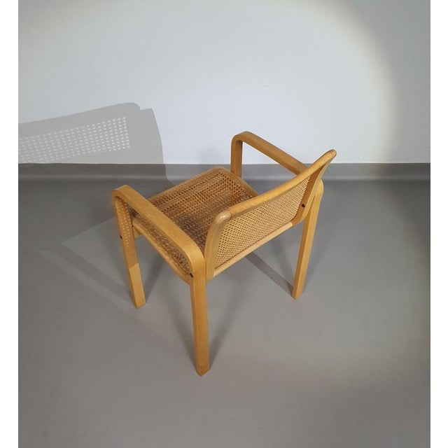 Beechwood and Webbing Chair by Olivo Pietro, Italy, 1970s For Sale - Image 6 of 18