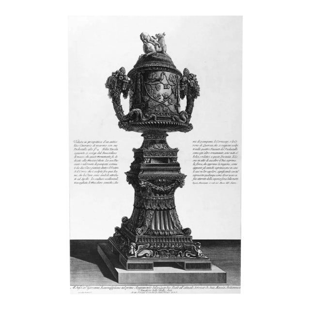 Veduta in Prospettiva d'un Antico Vaso Cinerario di Marmo 1778 For Sale