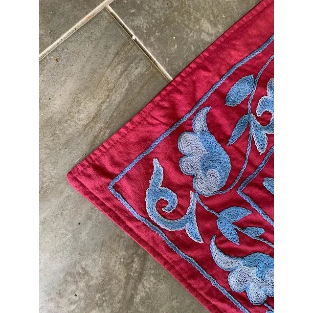 English Mid 20th Century Suzani Bed Cover For Sale - Image 3 of 10