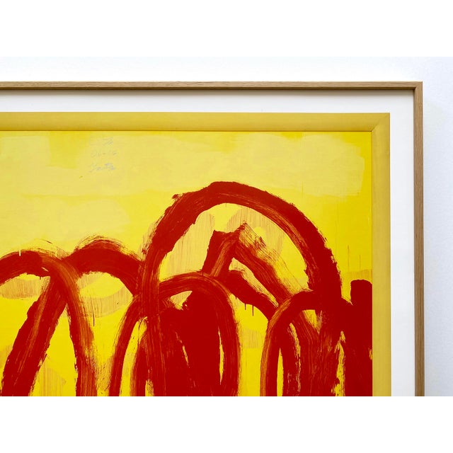 Cy Twombly Abstract Expressionist Lithograph Print Framed Modernist Exhibition Poster " Untitled " 2007 For Sale - Image 9 of 12