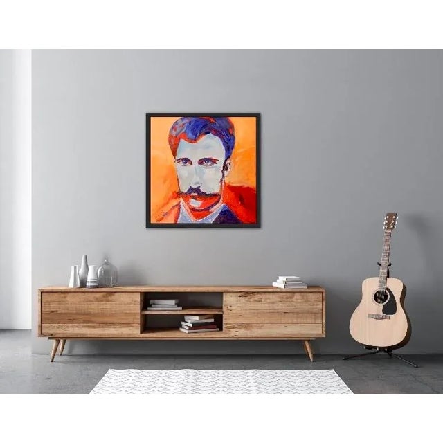 Modern Figurative Portrait in Pop Art Style – Original Oil Painting For Sale - Image 11 of 12