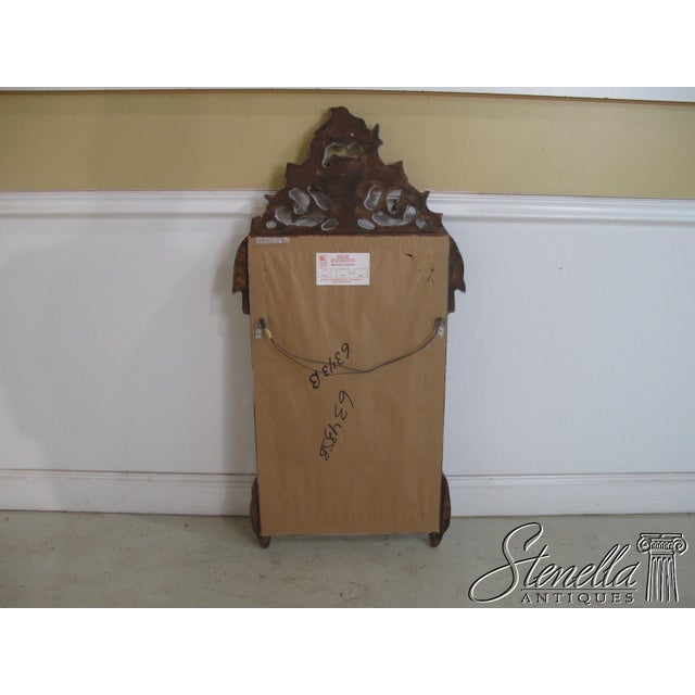 White Friedman Brothers #6343 White Washed Carved Frame Decorative Mirror For Sale - Image 8 of 9