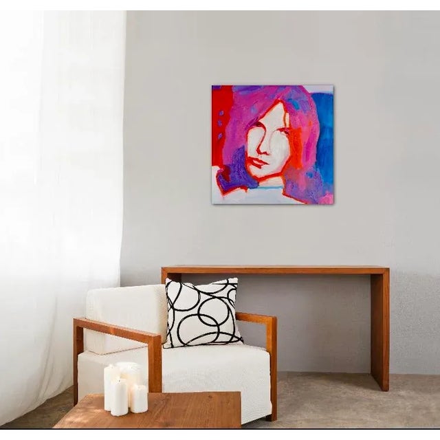 Contemporary Contemporary Pop Art Portrait (Original Oil on Canvas) For Sale - Image 3 of 6
