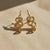 Massive Snake Earrings With Citrines in Opened Mouth, Pair For Sale - Image 9 of 9