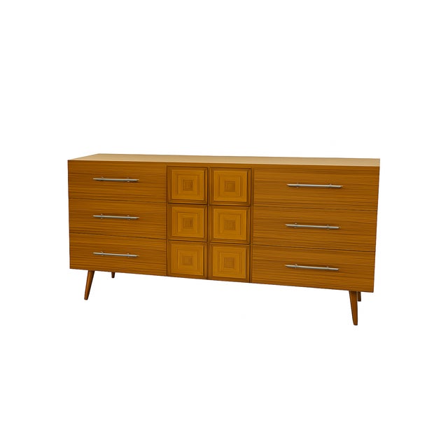 Mid-Century Modern 1960s Pair of Mid Century Modern Dressers – Matching Set For Sale - Image 3 of 3