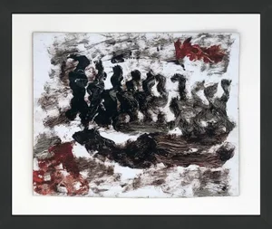 Purvis Young Congregation (Original Mixed Media on Paper)