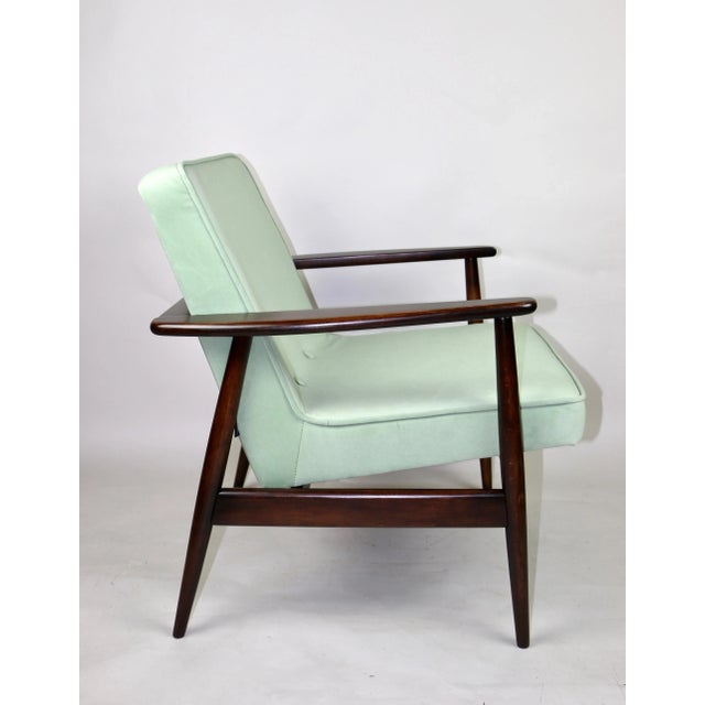 Light Green GFM63 Lounge Chair by J. Kedziorek, 1970s For Sale - Image 6 of 12