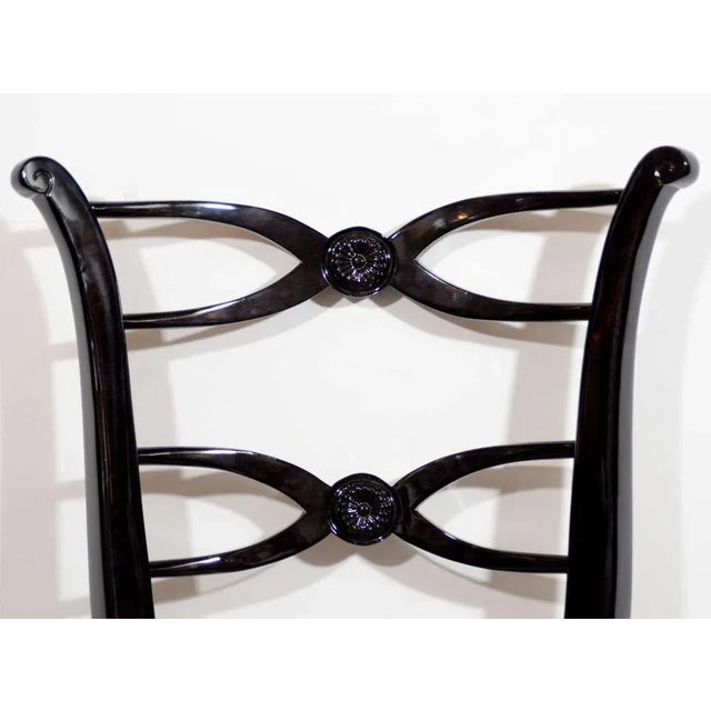 1940's Hollywood Lyre Back Occasional Chairs - a Pair For Sale - Image 4 of 9