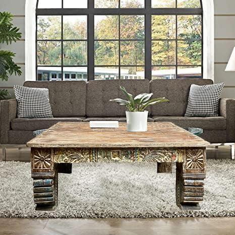 Style your living space with this captivating unique & eclectic coffee table, Crafted from a repurposed old door, this...