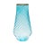 Modern Celerie Kemble Glassware for Chairish Twist Vase in Capri Blue with Pea Green Rim For Sale - Image 3 of 3