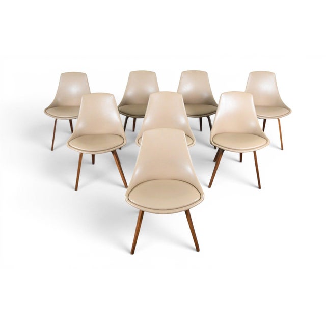 Mid-Century Modern Set of Eight Mid 20th Century Bentwood Dining Chairs in Walnut For Sale - Image 3 of 9