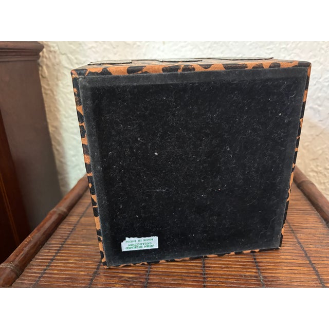 1990s John-Richard Leather and Brass Hinged Box For Sale - Image 10 of 13