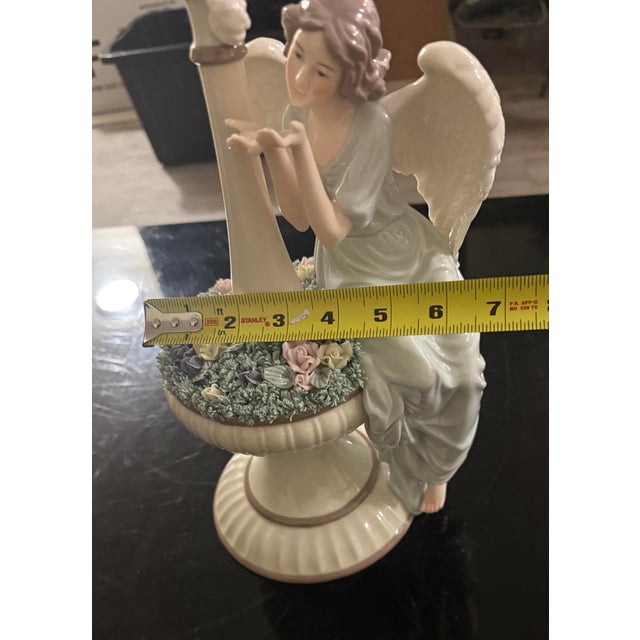 Blue Grandeur Noel Porcelain Angel 2002 Collectors Edition 14in For Sale - Image 8 of 8