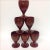 Mid-Century Modern Danish Modern Hand Turned Rose Wood Cordials - 6 For Sale - Image 3 of 6