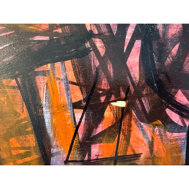 Abstract Oil on Wood Painting by Karl James Lubbering For Sale - Image 11 of 11