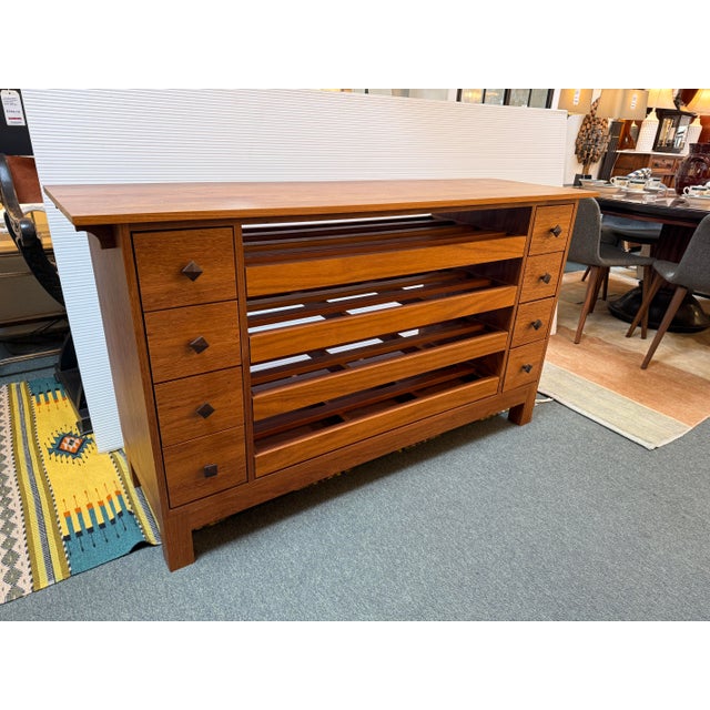 Arts & Crafts Arts & Crafts Style Wine Storage Cabinet For Sale - Image 3 of 12