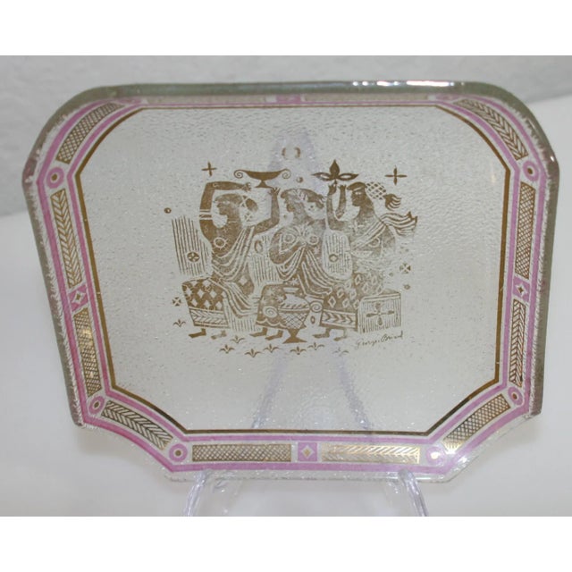 Mid-Century Georges Briard Olympia & Ambrosia Patterns Glass Serving Pieces- Set of 2 For Sale - Image 9 of 11