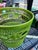 1970s Boho Vintage Lime Green Wicker Basket For Sale - Image 5 of 9