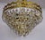 Vintage Gilded Metal and Crystal Chandelier, 1990s For Sale - Image 10 of 11