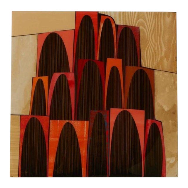 Mixed-Media and Resin Collage by Rex Ray For Sale