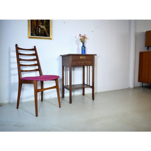 Antique Art Nouveau Side Table in Oak, 1910 For Sale - Image 4 of 12