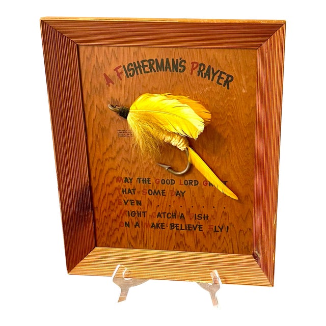Mid 20th Century Fisherman’s Prayer Framed Art For Sale