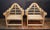 A fine pair of vintage Lutyens style teak garden chairs after Sir Edwin Lutyens, the British architect renowned for his...