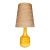 1960s Mid-Century Modern Lotte and Gunnar Bostlund Danish Gold Yellow Ceramic Table Lamp For Sale