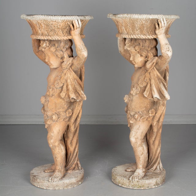 French Garden Statue Planters a Pair Chairish