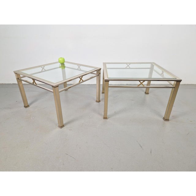 Coffee Table in Chrome and Brass from Fratelli Orsenigo, 1970s, Set of 2 For Sale - Image 9 of 12