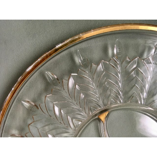 Glass 1950s Jeanette Glass Appetizer Platter For Sale - Image 7 of 10