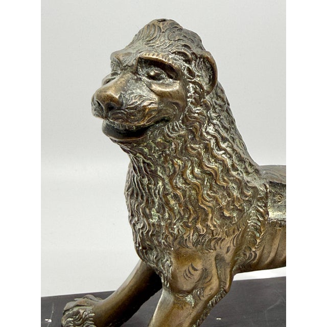 Antique Medieval Bronze Sculpture of a Lion For Sale - Image 15 of 18