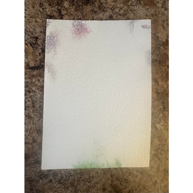 Traditional “Country Cottage at Dawn” Original Watercolor Landscape For Sale - Image 3 of 3