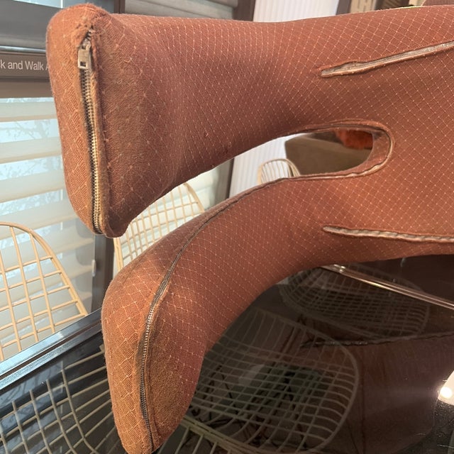 Olivier Mourgue Bouloum Fiberglass and Fabric Lounge Chair For Sale - Image 12 of 13