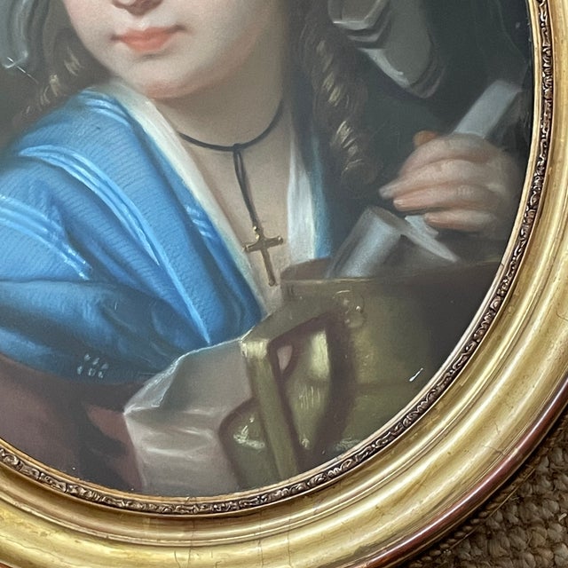 Portrait of a Young Girl, 19th Century, Pastel Artwork, Framed For Sale - Image 7 of 10