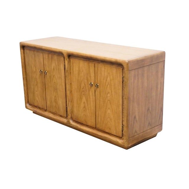Contemporary Thomasville Furniture Forecast Collection Solid Oak Contemporary 54" Buffet Cabinet 12221-110 For Sale - Image 3 of 13