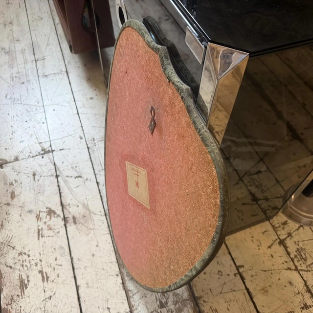 1950s Gio Ponti Style Mid-Century Modern Brass Italian Heart Shaped Wall Mirror For Sale - Image 10 of 17