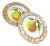 Italian Majolica Hand Painted Pear Plates - a Pair For Sale
