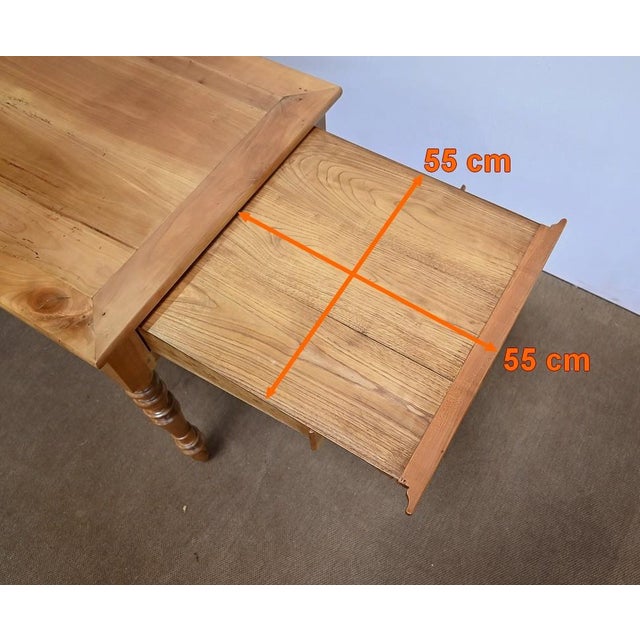 Louis Philippe Style Rectangular Table in Blonde Cherry For Sale - Image 16 of 18